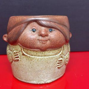 Kawaii rustic Pottery Coffee Mug Handmade Salt Glaze Vintage Kitchen Ware Cup